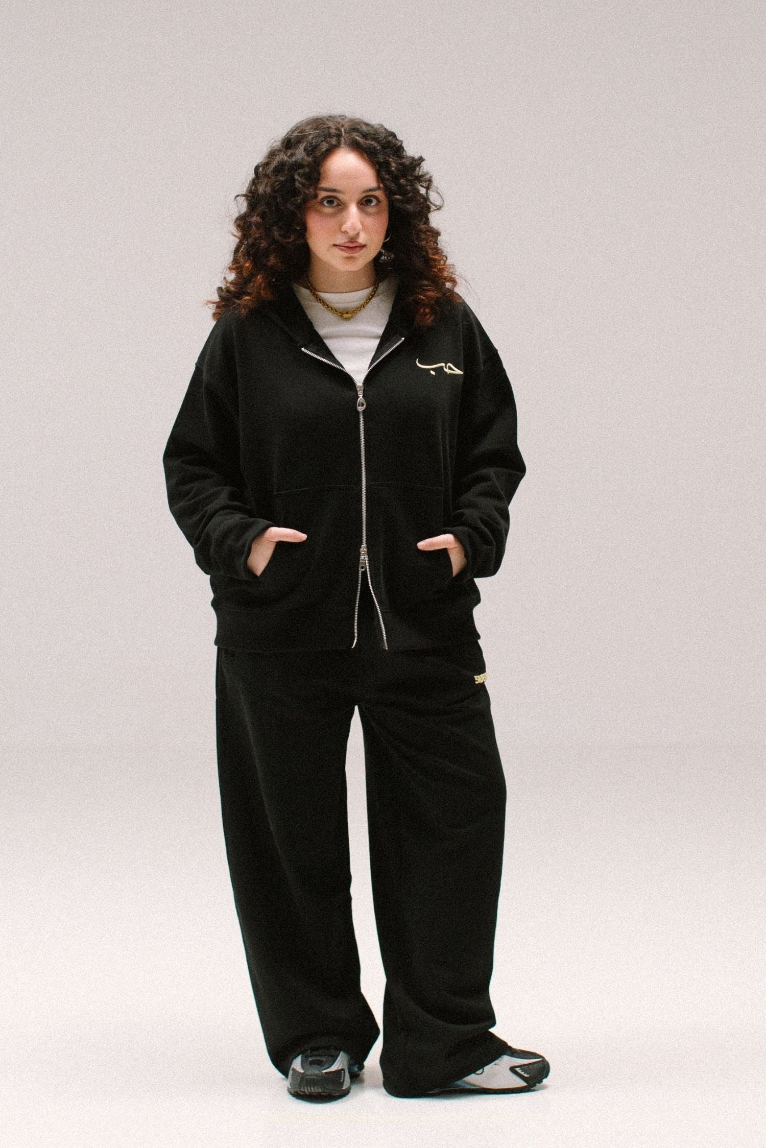 Hub (Love) Zip-Up Hoodie - Black