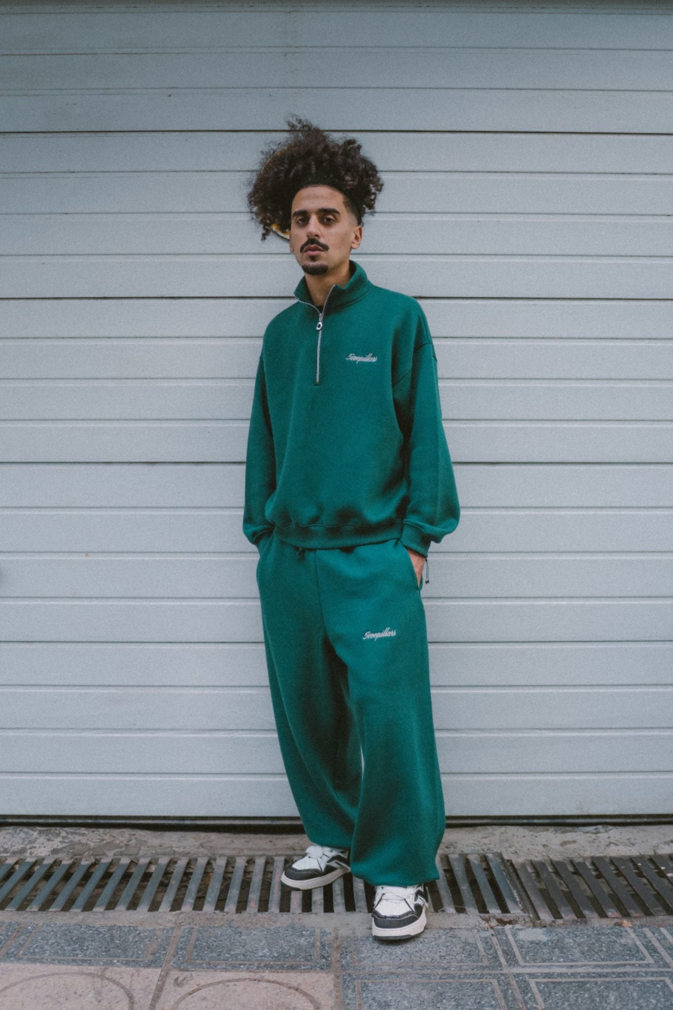 Script Relaxed Fit Sweatpants - Green