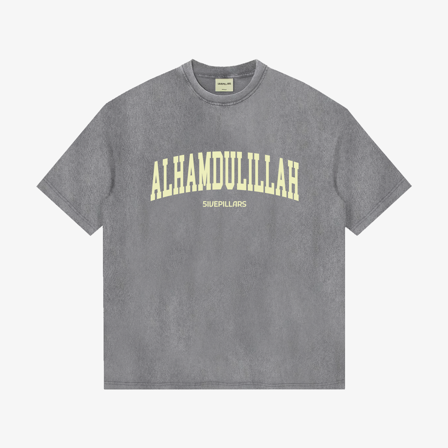 Alhamdulillah Tee - Washed Grey