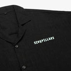Floral Linen Button Up - Black