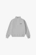 Script Quarter-Zip Fleece - Grey (Cropped)