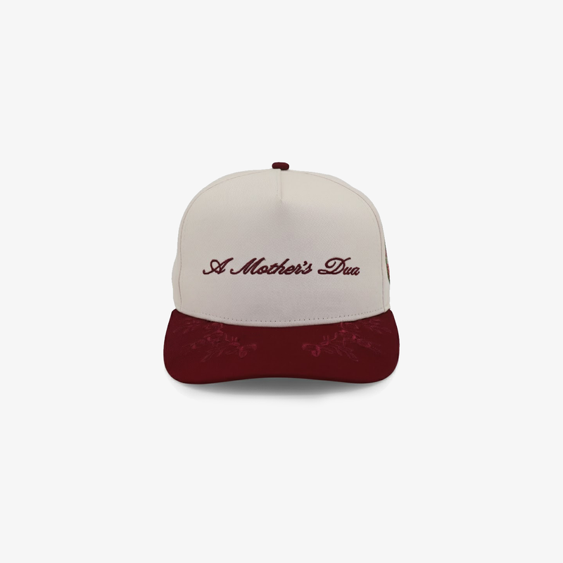 A Mother's Dua Hat - Cream/Maroon