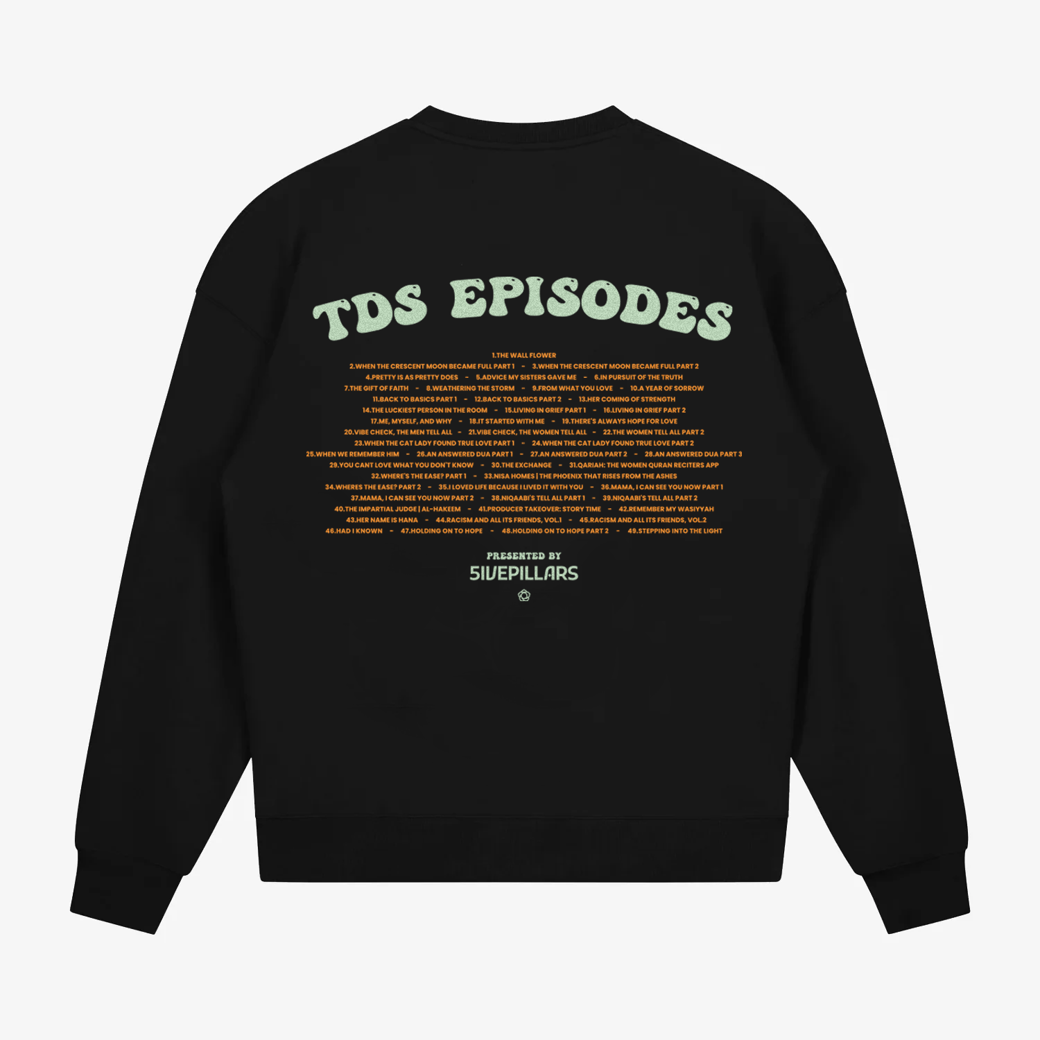 TDS x 5ivepillars Crewneck - Black