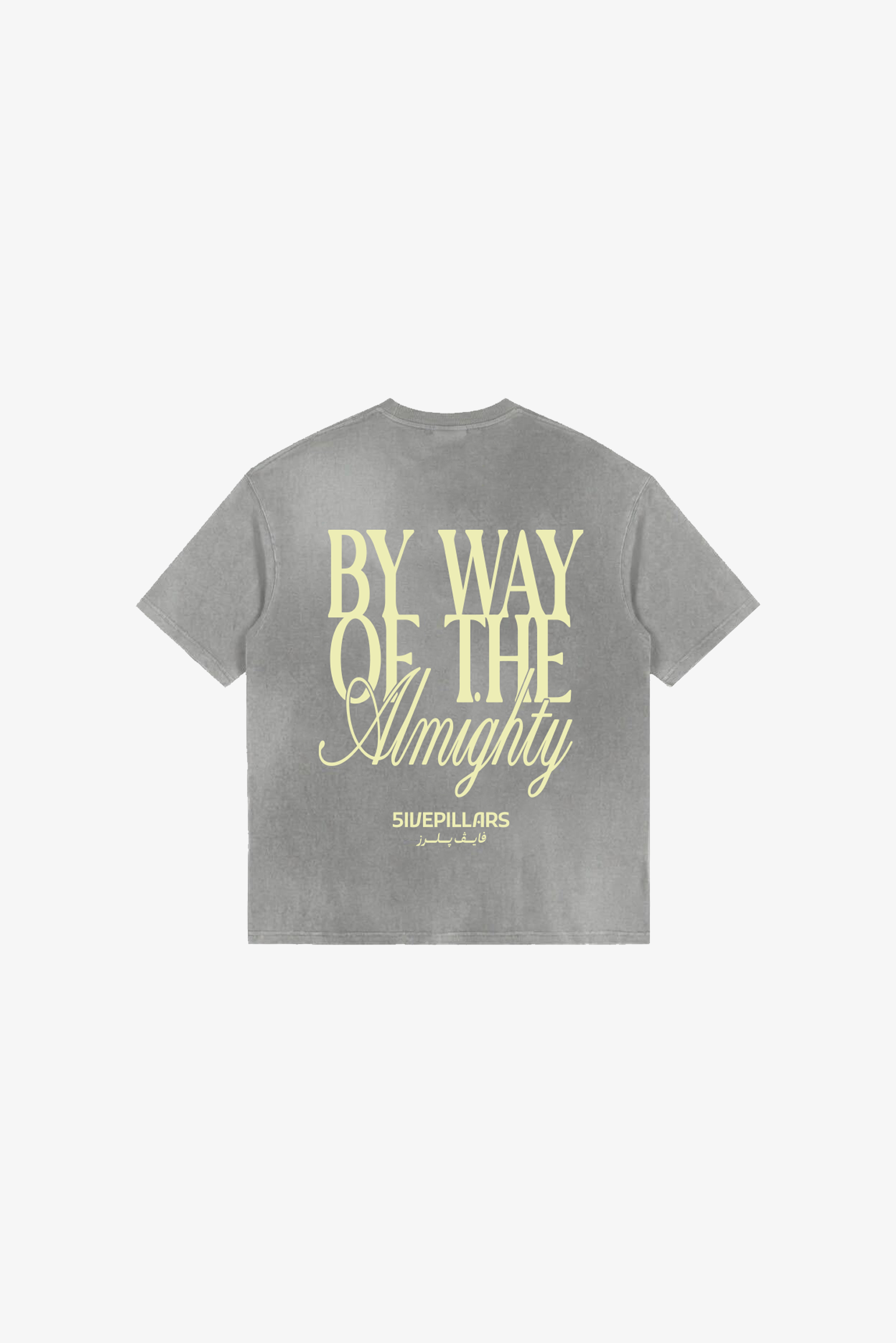 By Way Of The Almighty Tee - Washed Grey