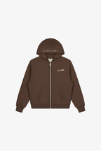 Hub (Love) Zip-Up Hoodie - Brown