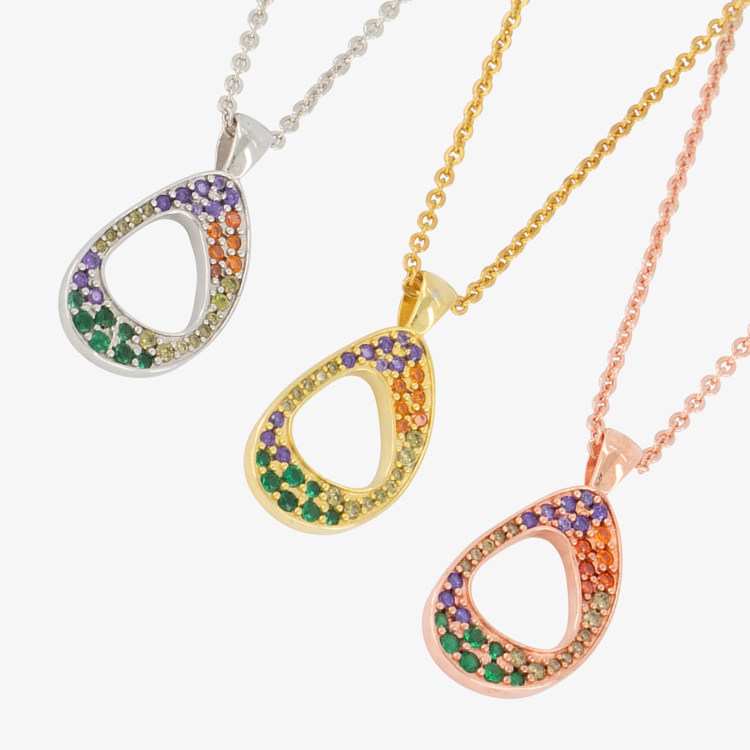 5ivepillars Multicolor Logo Necklace - Gold